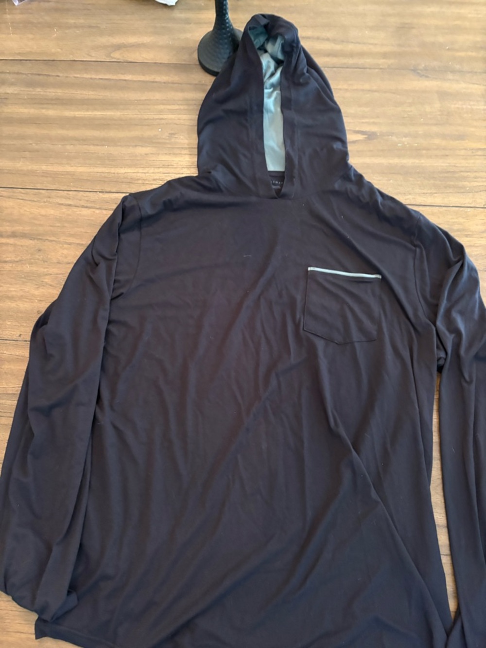 Travis Mathew Black Hooded Pullover with Light Lining